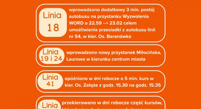 zmiana rozkladow jazdy