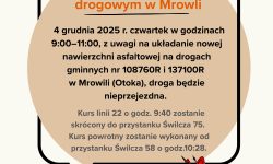 utrudnienia w ruchu Mrowla