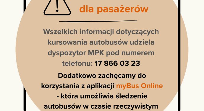 Informacja dla pasażerów