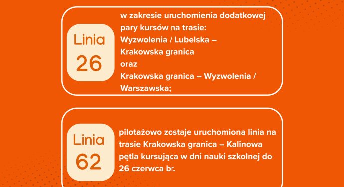 Zmiana rozkładu jazdy