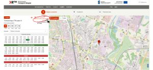 tablica informacji pasażerskiej na stronie www