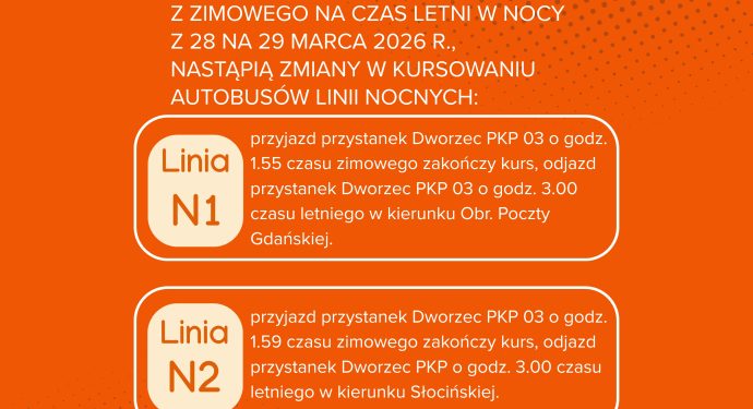 Zmiana rozkładów jazdy