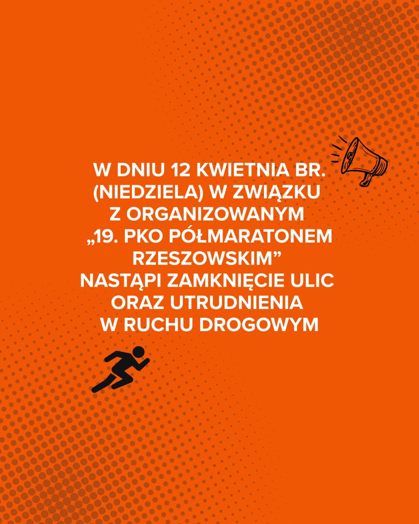 Objazdy autobusów spowodowane 19. PKO Półmaratonem Rzeszowskim