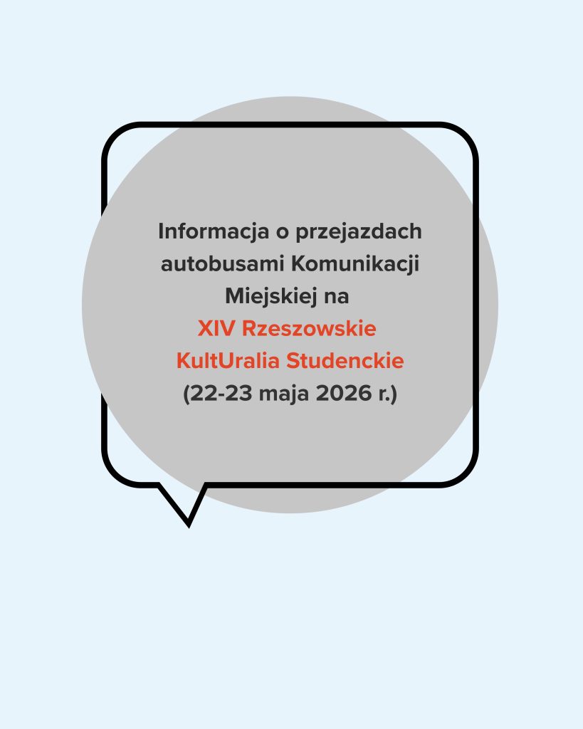 Informacja o przejazdach autobusami Komunikacji Miejskiej na XIV Rzeszowskie KultUralia Studenckie (22-23 maja 2026 r.)