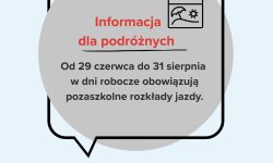 rozklad jazdy na wakacje