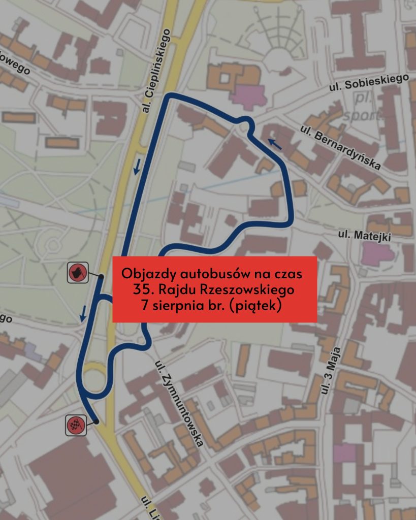 Objazdy autobusów na czas 35. Rajdu Rzeszowskiego
