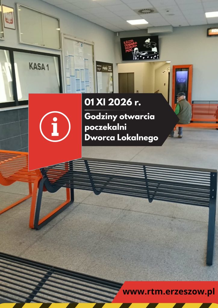 Godziny otwarcia poczekalni Dworca Lokalnego 1 listopada 2026 r.